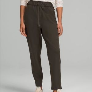 Lululemon dark olive high rise stretch pants